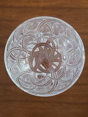 Vintage Signed Lalique Pinsons Finch Bowl